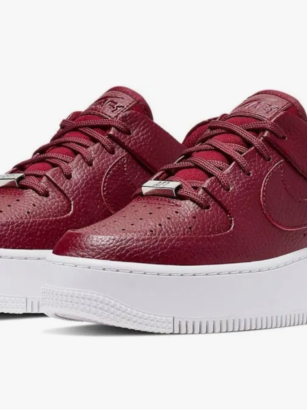 Nike Women’s Burgundy Leather Low-Profile Sneakers